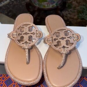 Tory Burch Miller Pave Knotted Sandals MALVA Size 9 NEW